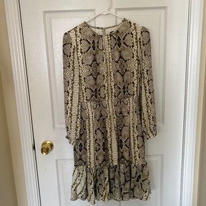 J.Crew Animal Print Smocked-Waist Dress